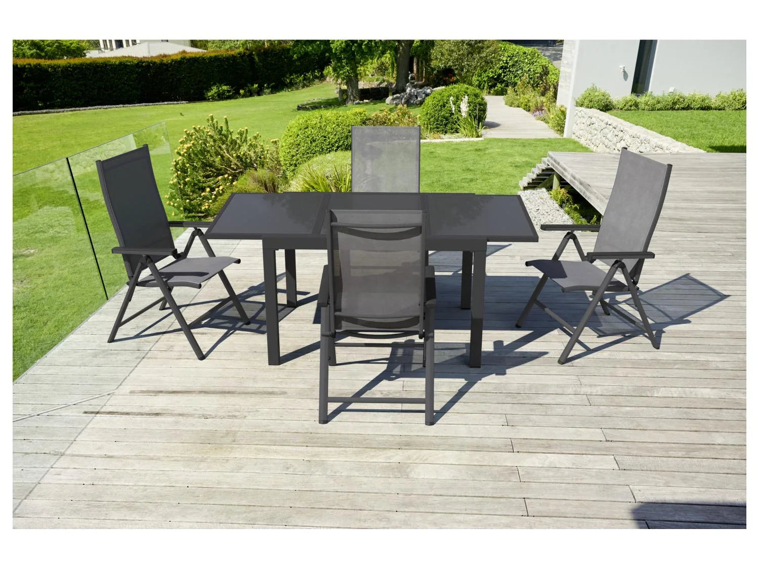LIVARNO Table de jardin extensible Houston, gris