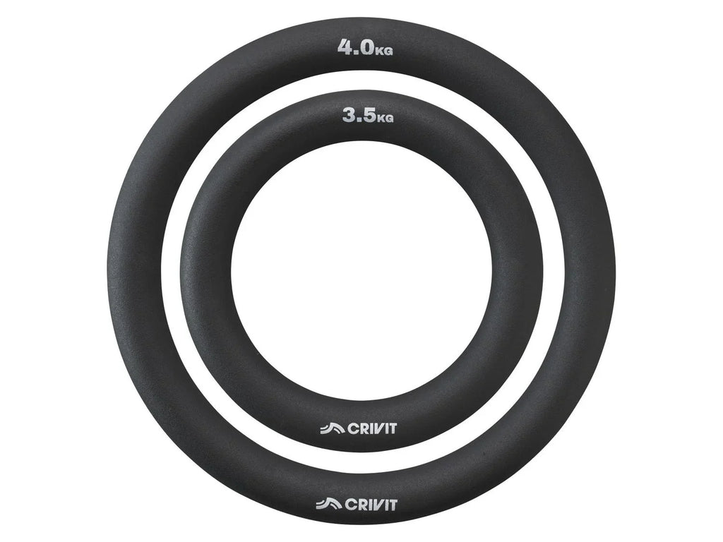 CRIVIT Lot de 2 anneaux de musculation, 3,5 kg et 4 kg