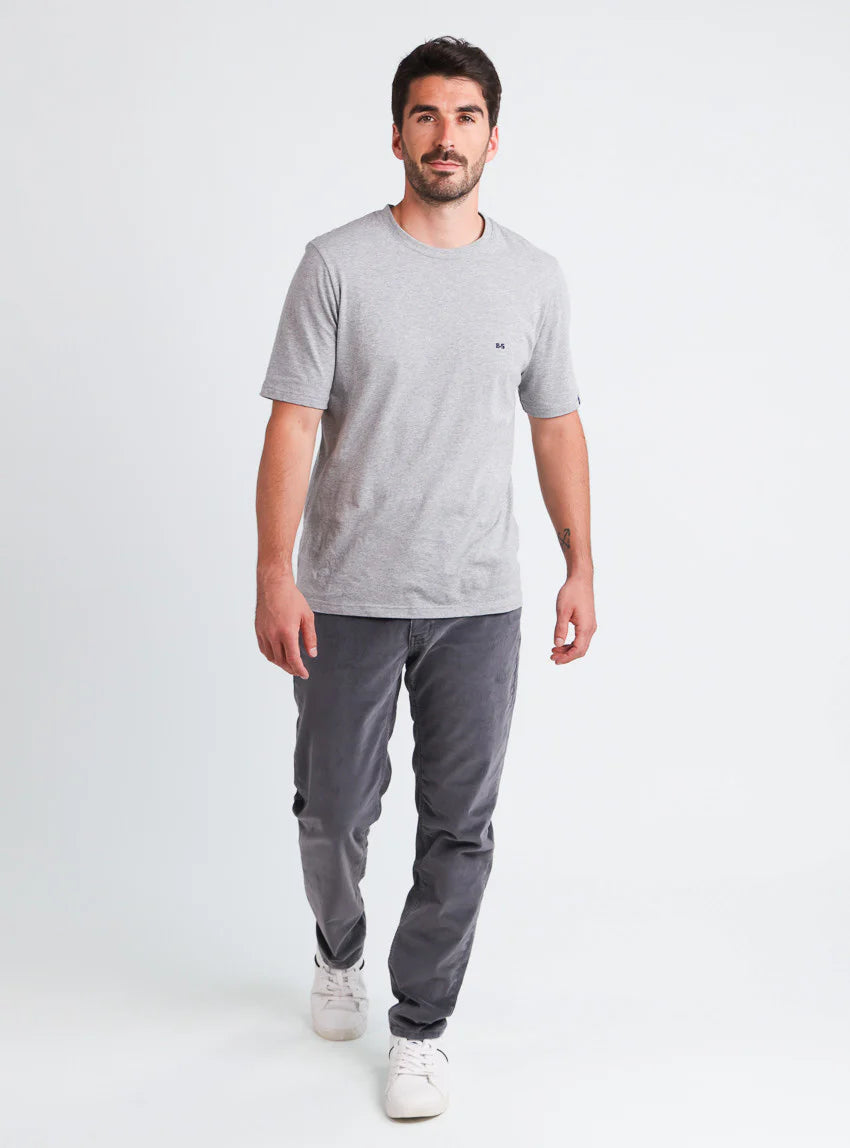 Pantalon homme velours côtelé en coton Gris Foncé