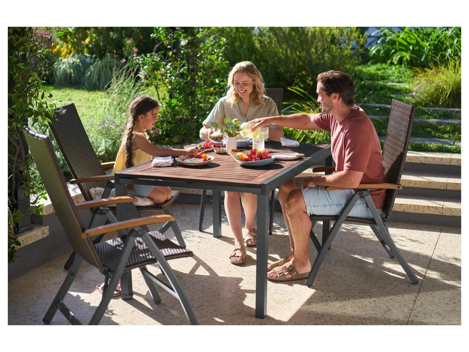 LIVARNO Lot de 2 fauteuils pliants Valencia