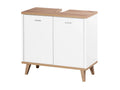 LIVARNO home Meuble sous vasque Corfu, 60 x 55 x 28 cm, blanc/imitation chne