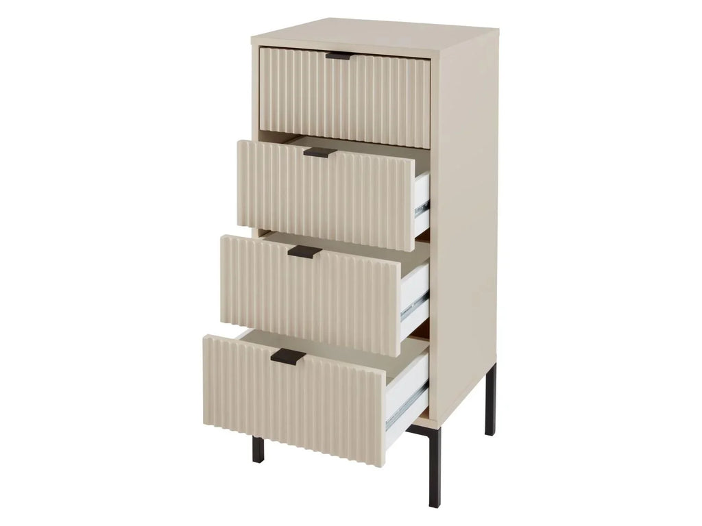 LIVARNO home Commode, 40 x 33 x 84,9 cm, beige/noir
