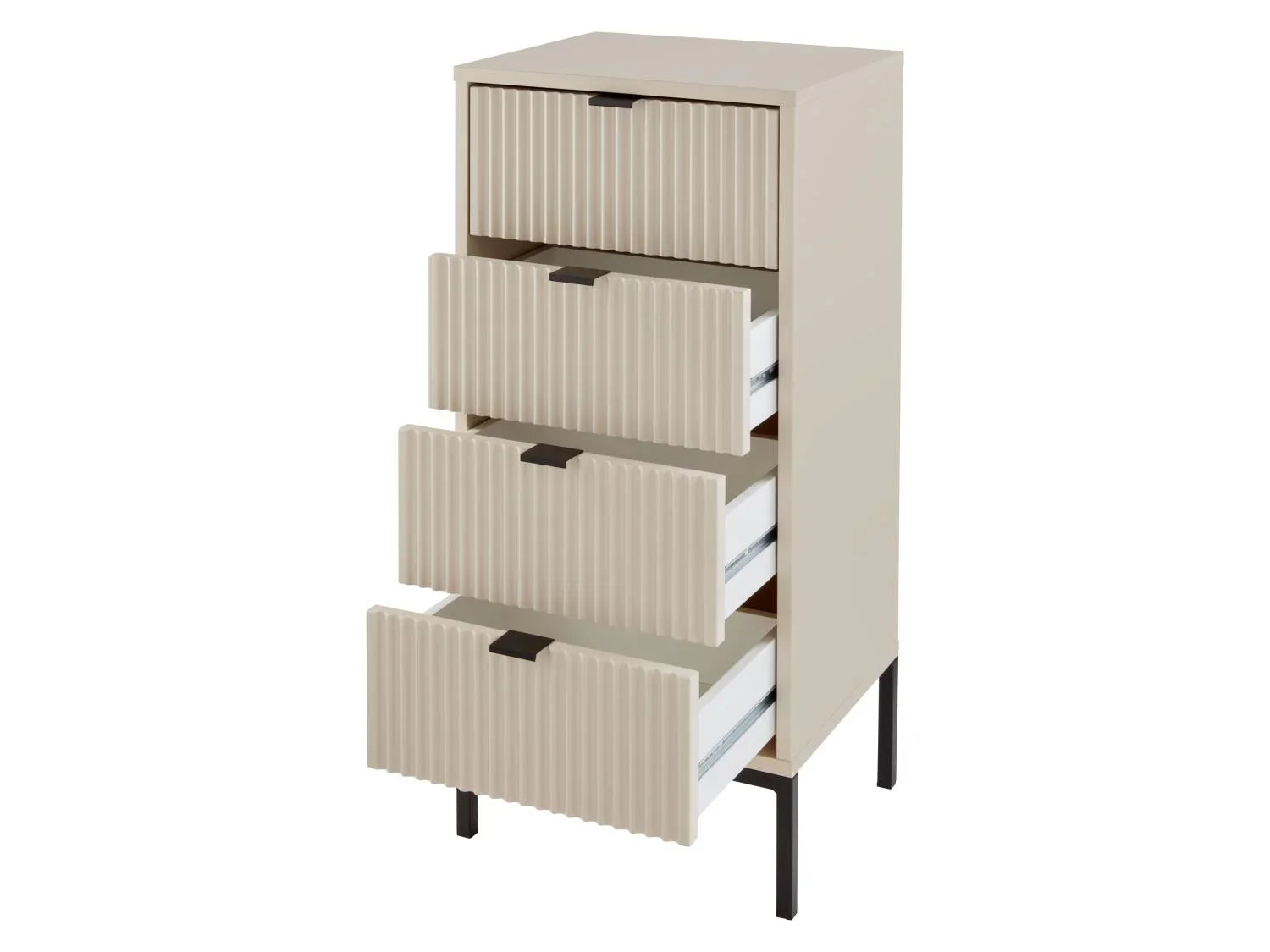 LIVARNO home Commode, 40 x 33 x 84,9 cm, beige/noir