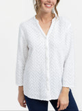 Chemisier femme en coton blanc naturel
