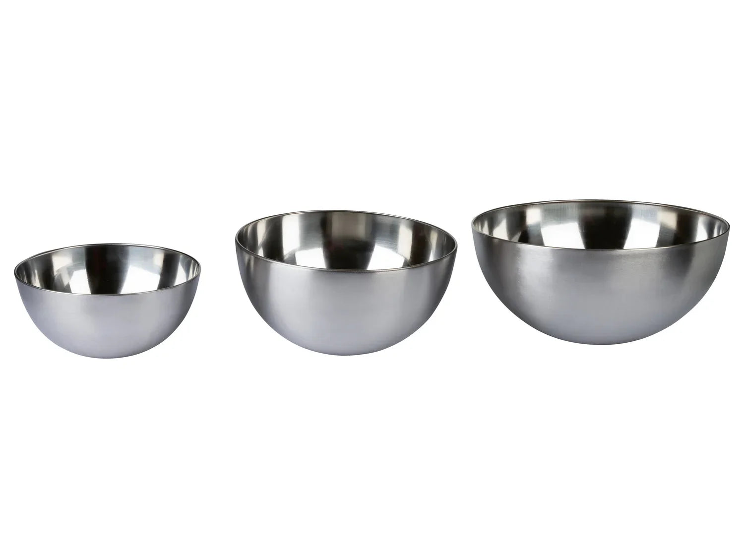 LIVARNO home Set de 3 saladiers en acier inoxydable