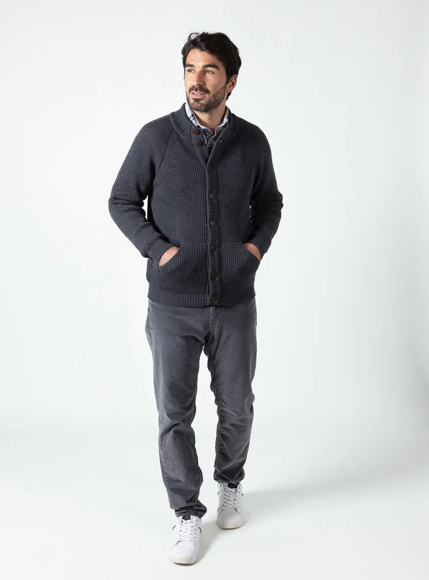 Gilet laine homme gris anthracite