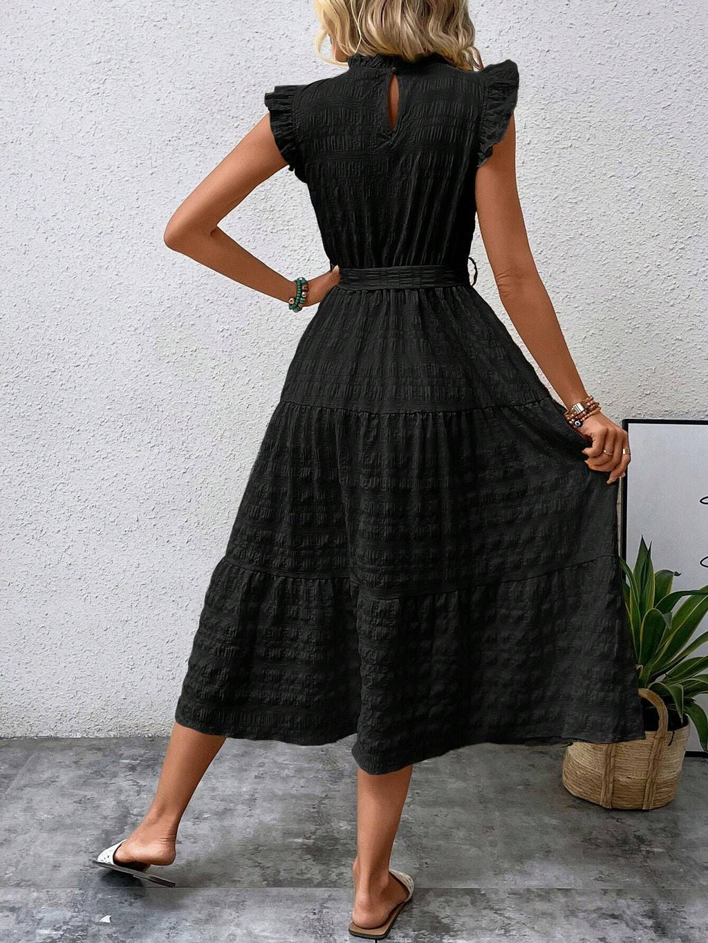 Sophie Paris | Robe à lacets à manches volantes