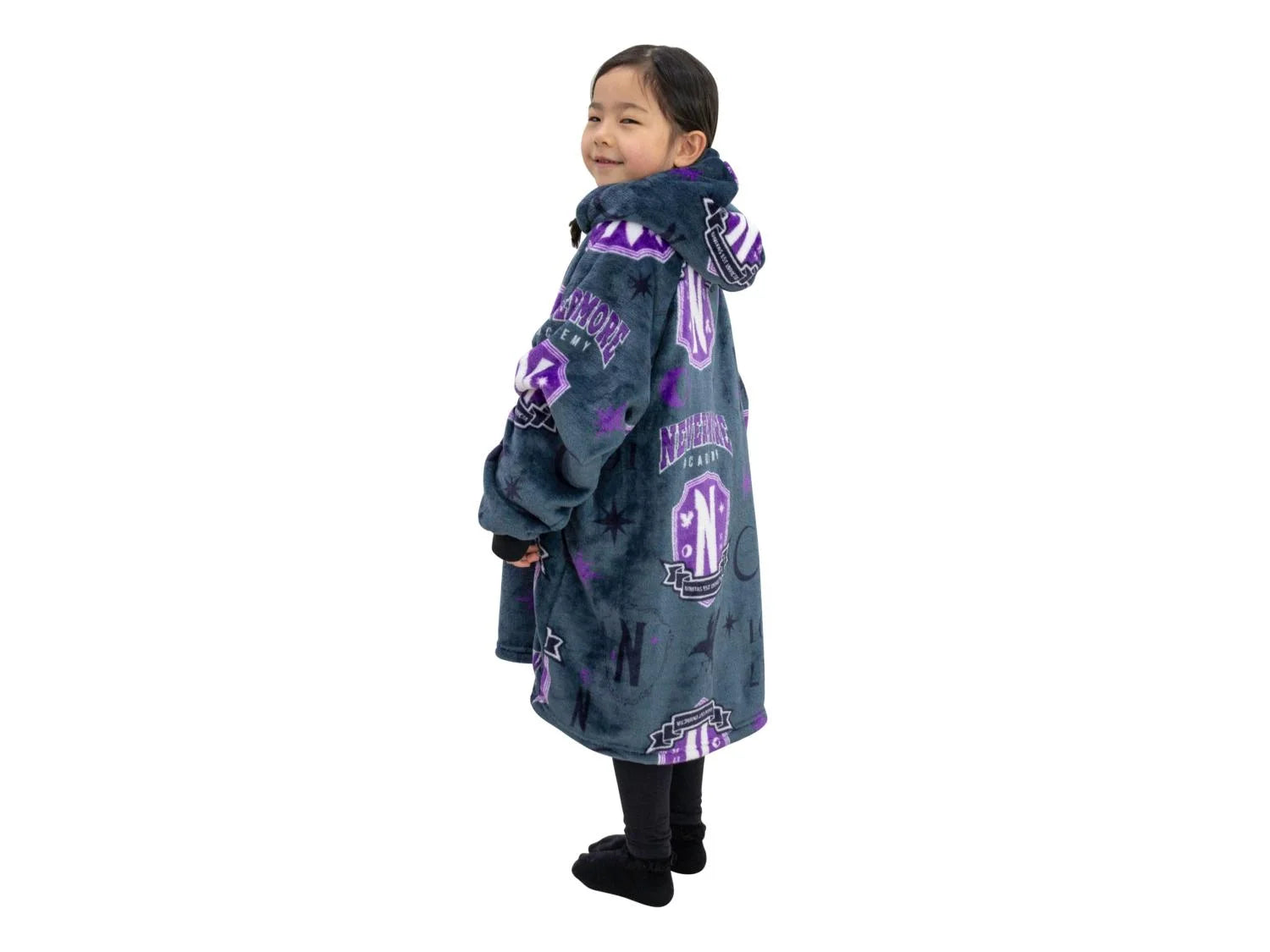 Couverture polaire  capuche pour enfant, Wednesday