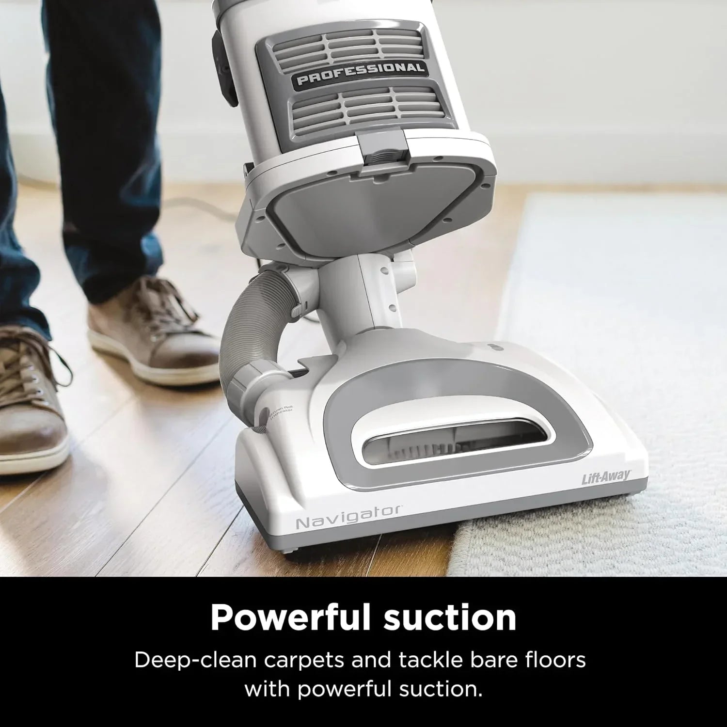 Upright Vacuum Navigator Lift-Away Deluxe Capacity HEPA Filter Swivel Steering Upholstery Tool