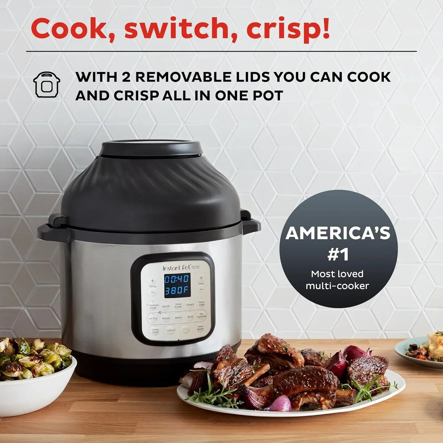 Instant Pot Duo 7 in 1 Electric Pressure Cooker Slow Cooker Rice Cooker Steamer Sauté Pan