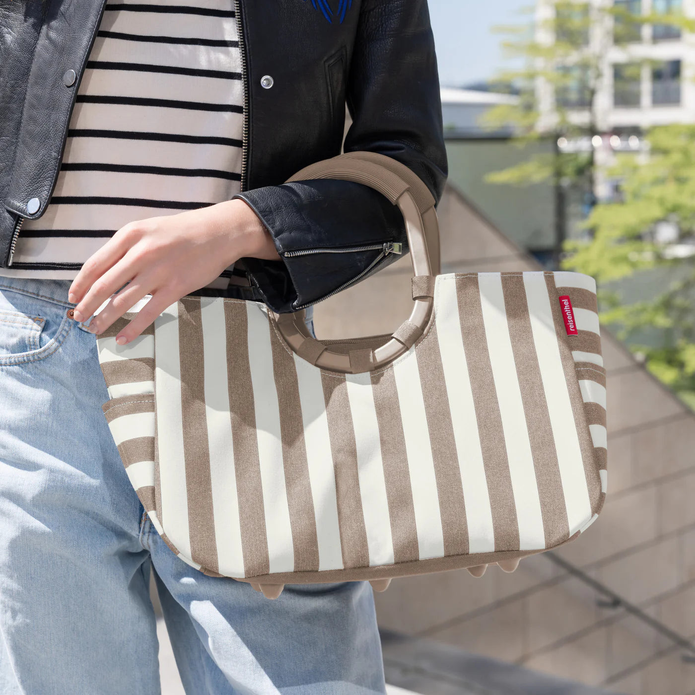 Loopshopper M Summerstripes Coffee