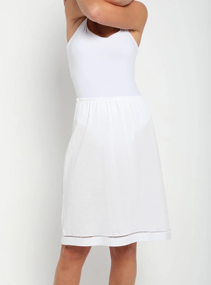 Jupon femme en coton blanc