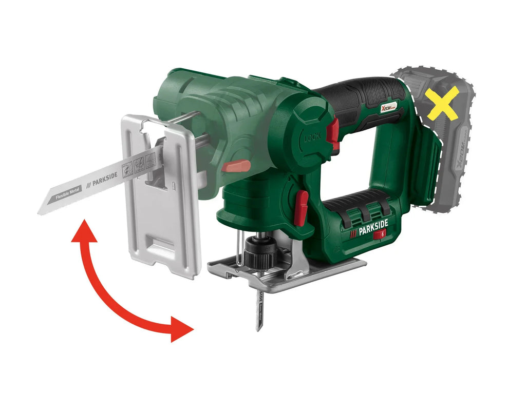 PARKSIDE Scie sauteuse et scie sabre sans fil PSSSA 20-Li B2, 20 V