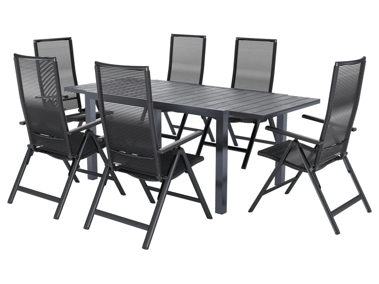 LIVARNO Table de jardin + Lot de 6 fauteuils Miami