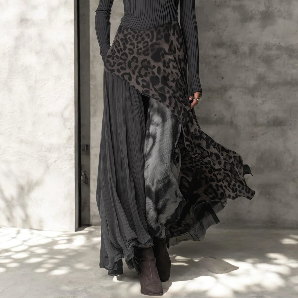 NKEM™ | Robe Longue Léopard