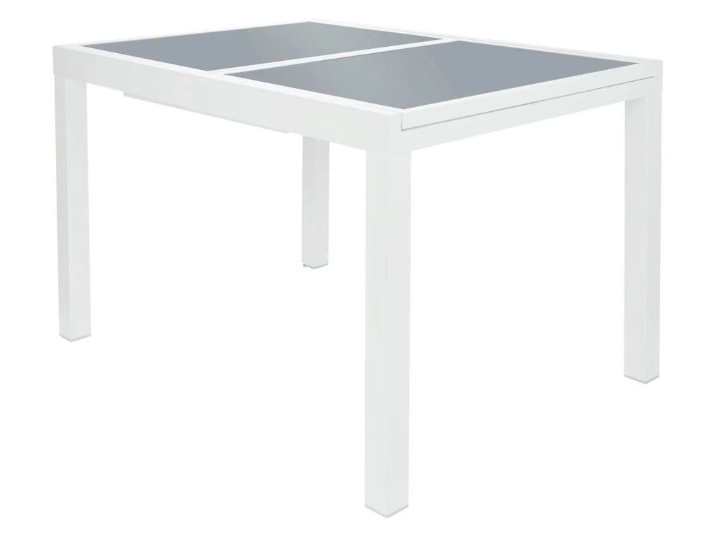 LIVARNO home Ensemble en alu  Houston , 5 pices - table extensible & 4 fauteuils pliants, blanc