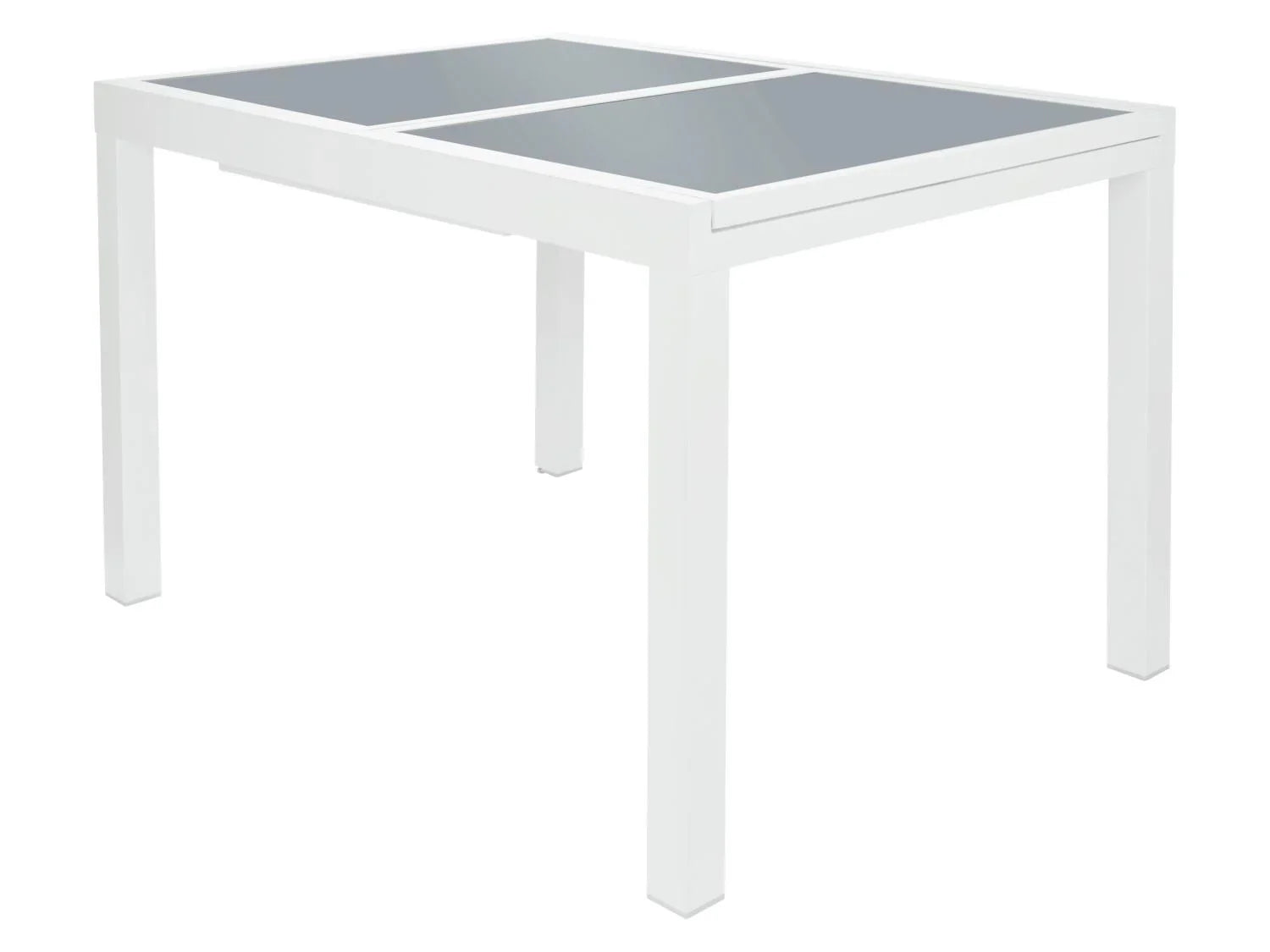 LIVARNO home Ensemble en alu  Houston , 5 pices - table extensible & 4 fauteuils pliants, blanc