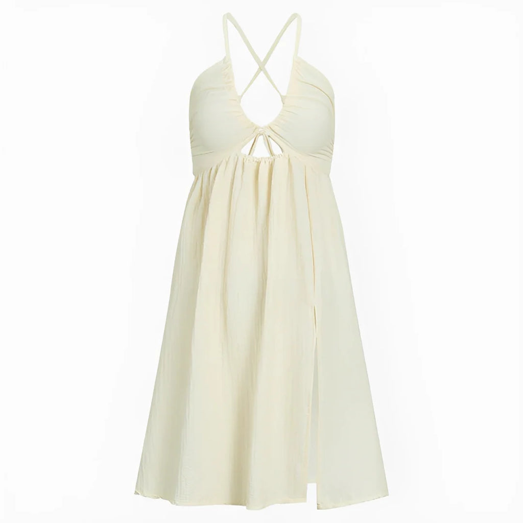Edna - Robe midi chic à dos nu