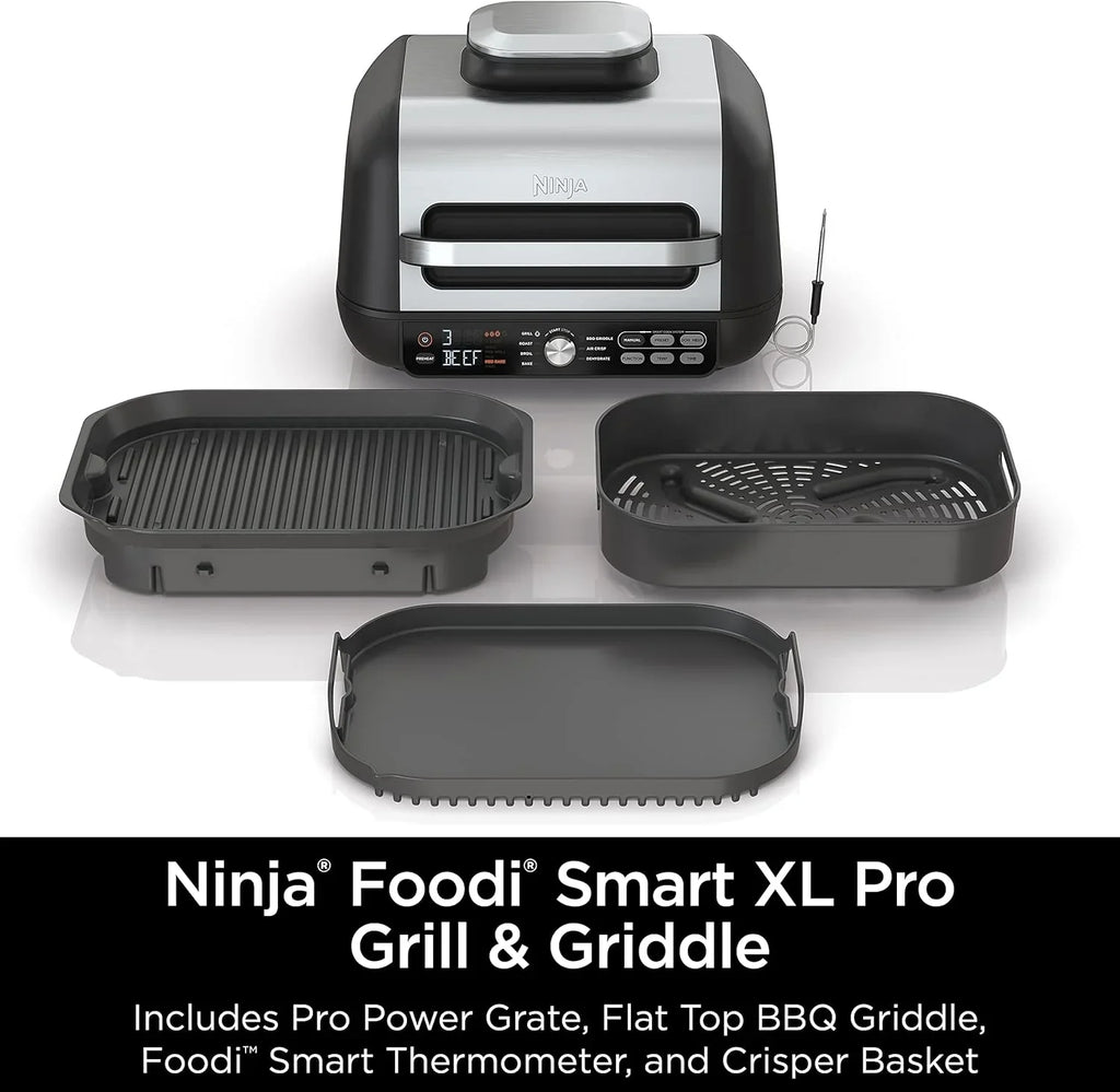 Ninja Foodi Smart XL 6-in-1 Indoor Grill with Air Fry Bake Roast Broil and Dehydrate