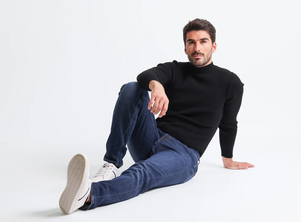 Pull homme 100% laine mérinos Noir