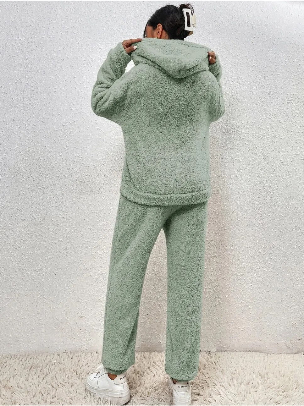 Ensemble de survêtement tricoté deux pièces pour femme