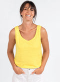 Débardeur femme en lin Jaune citron