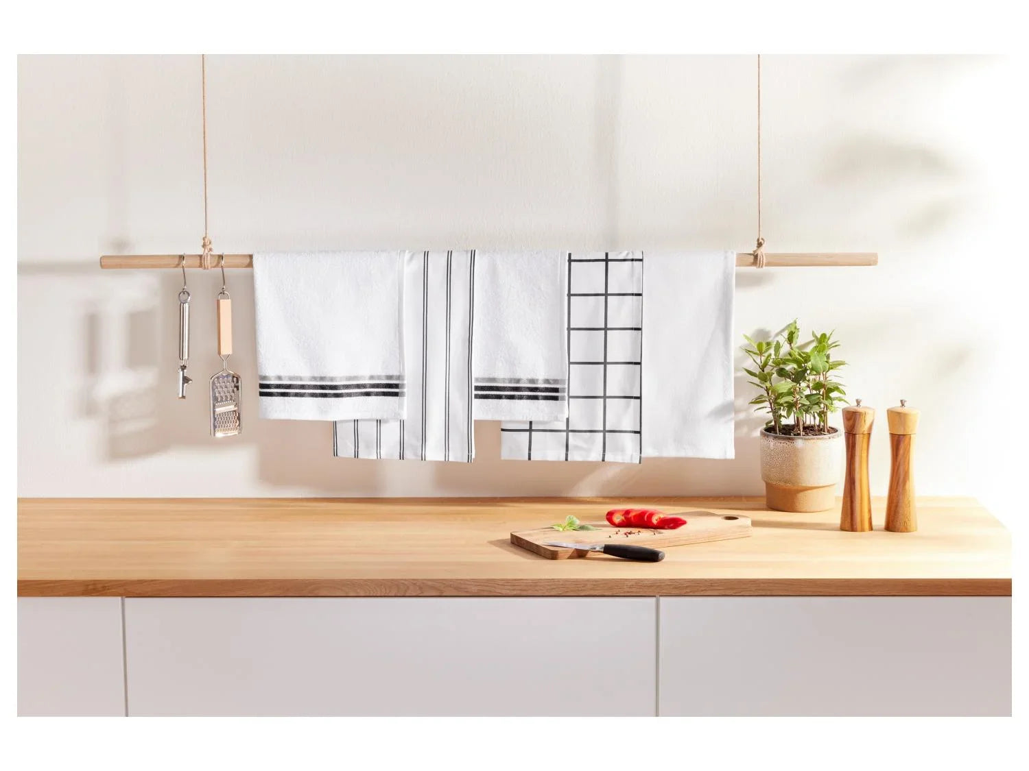 LIVARNO home Set de 5 torchons de cuisine