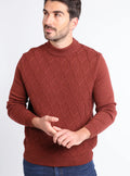 Pull homme en laine mérinos rouge
