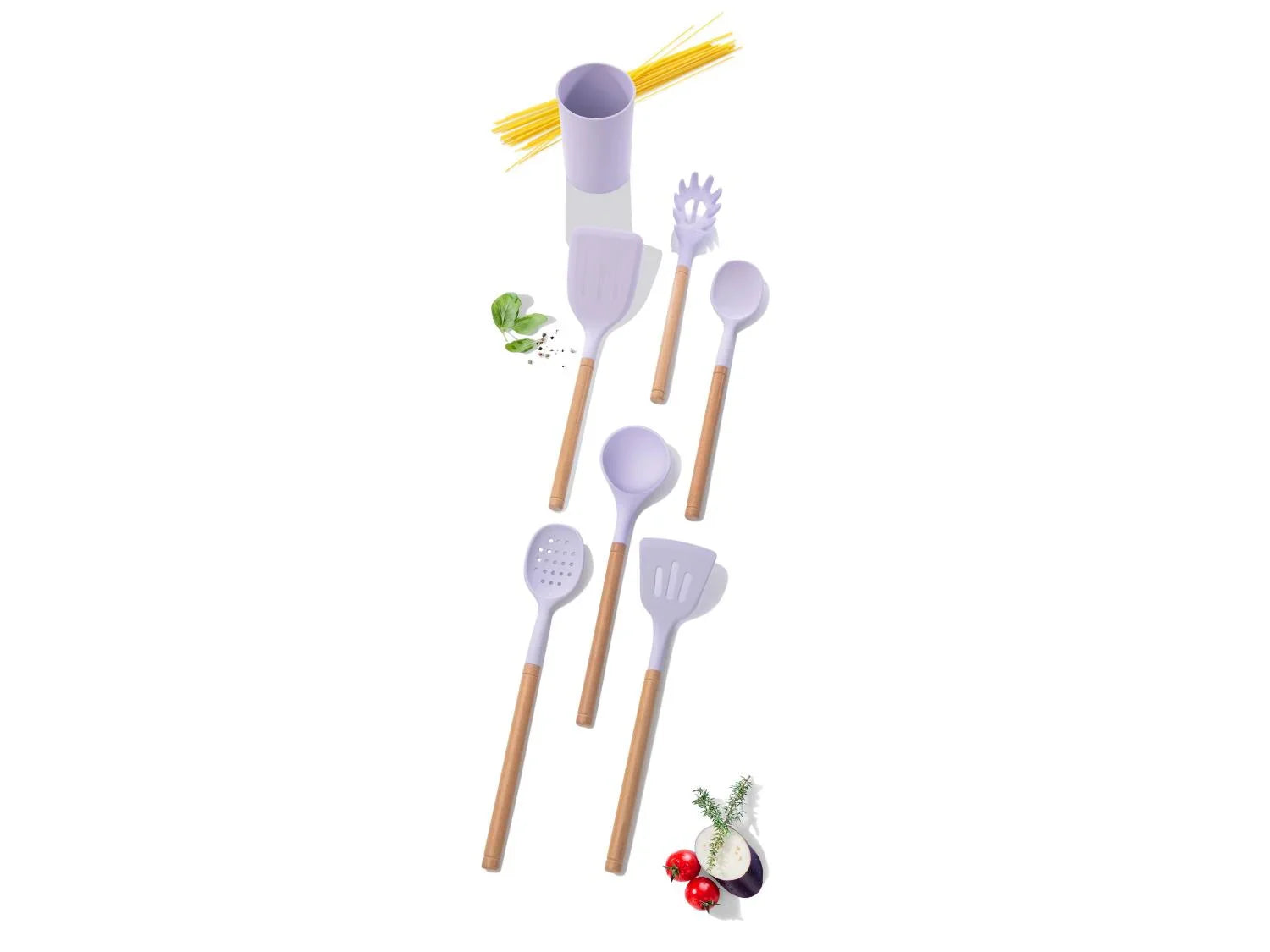 LIVARNO home Set d'ustensiles de cuisine, 7 pices