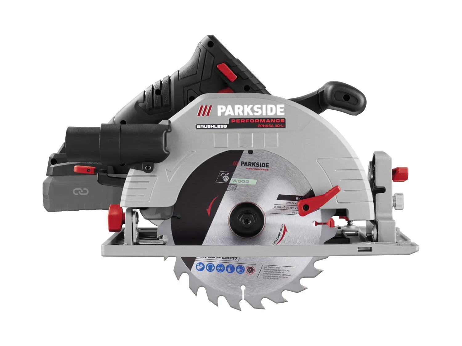 PARKSIDE PERFORMANCE Scie circulaire sans fil PPHKSA 40-Li B2,  190 mm, 40 V