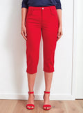 Pantacourt femme rouge