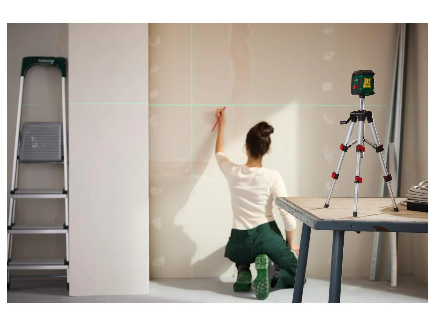 PARKSIDE Niveau laser en croix PKLL 3 A1, vert, 40 m
