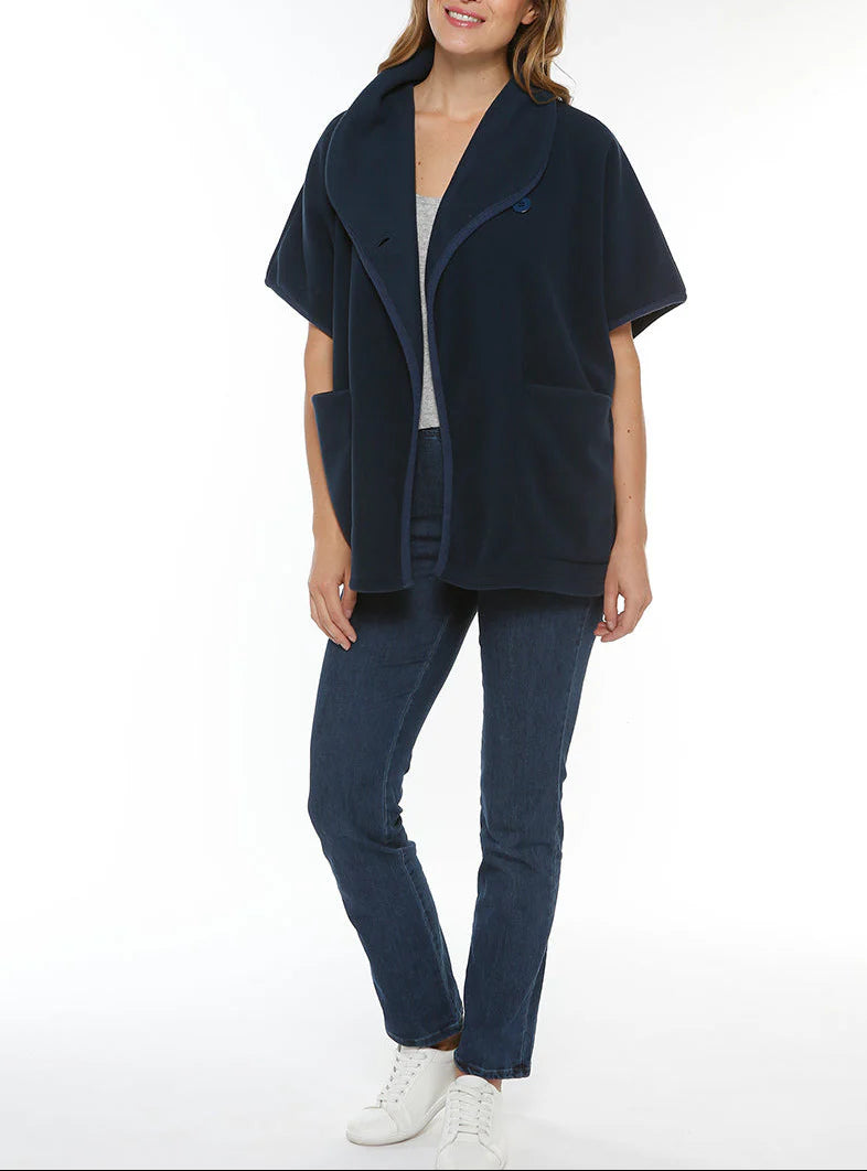 Cape femme bleu marine fabriquée en France