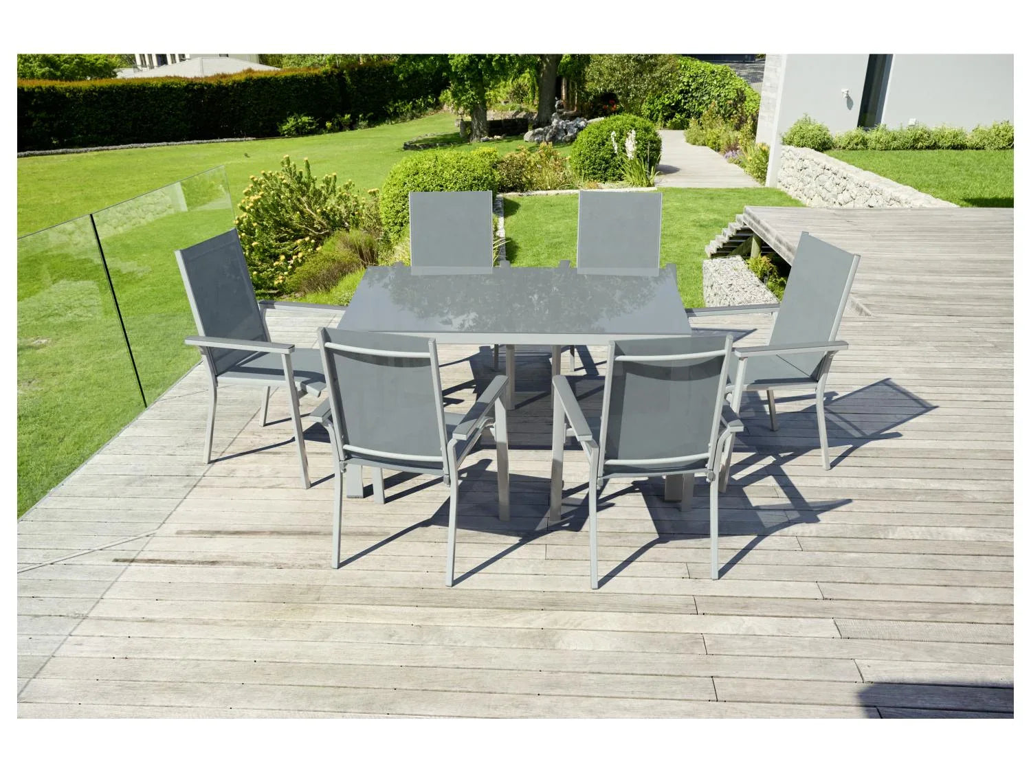 LIVARNO home Table de jardin en aluminium Houston, blanc