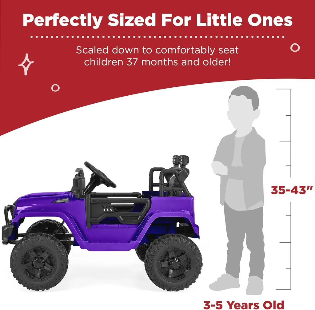 Best Choice Products 12V Kids Ride-On Truck Car with Spring Suspension and LED Lights