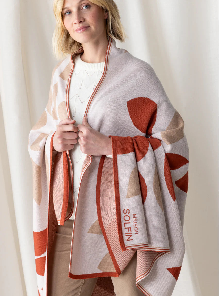 Plaid adulte en laine mérinos beige
