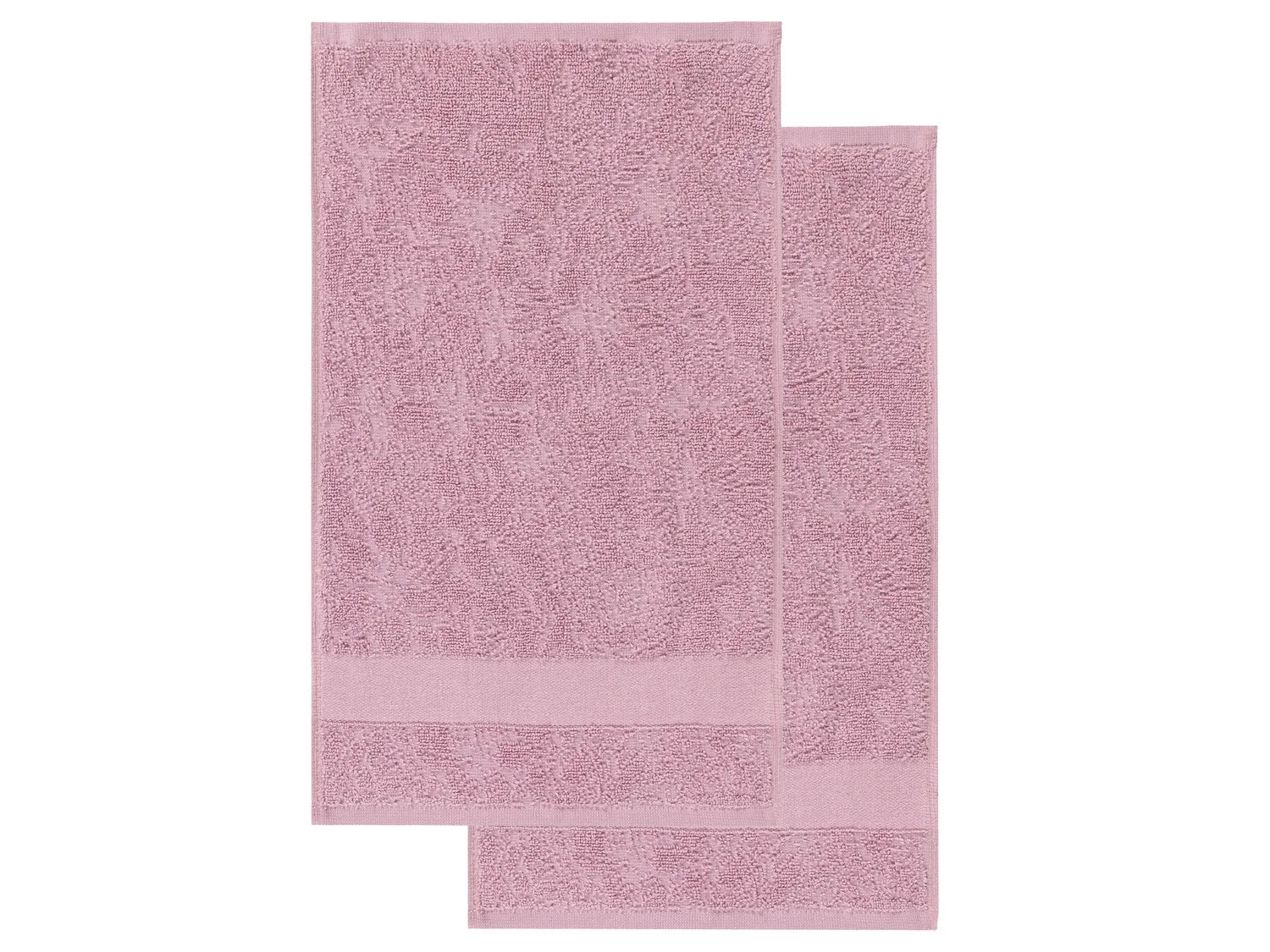 LIVARNO home Lot de 2 serviettes invits en ponge, 30 x 50 cm