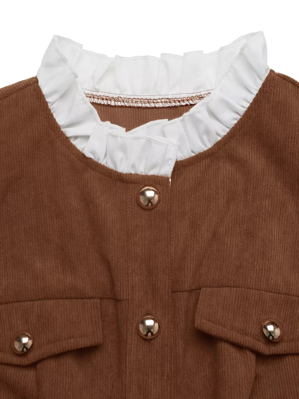 Robe mi-longue à manches longues avec boutons sur le devant
