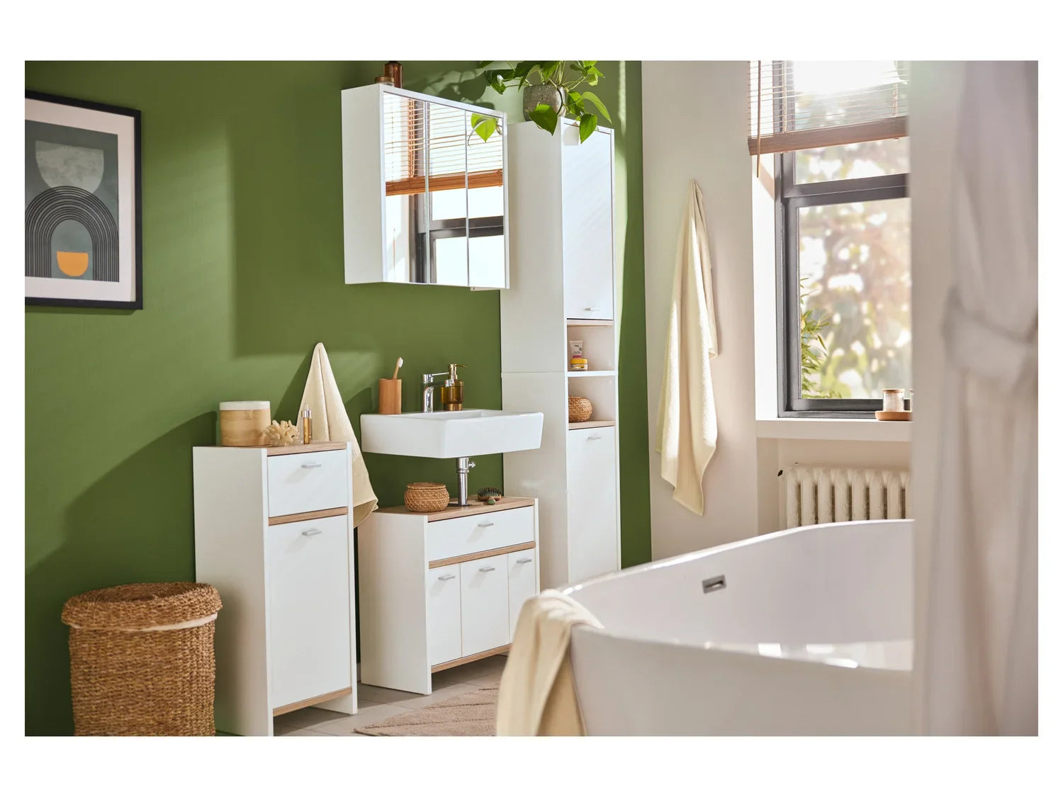 LIVARNO home Colonne de salle de bains, 32 x 180,5 x 28 cm, blanc