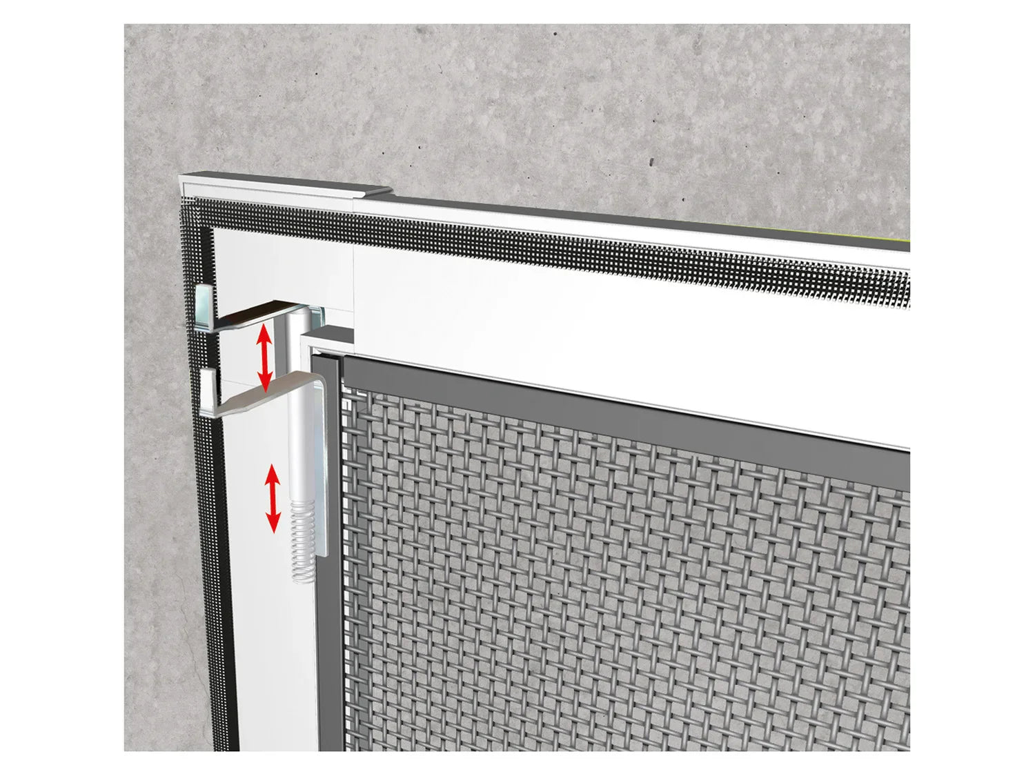 LIVARNO home Fentre moustiquaire en aluminium, 100 x 120 cm