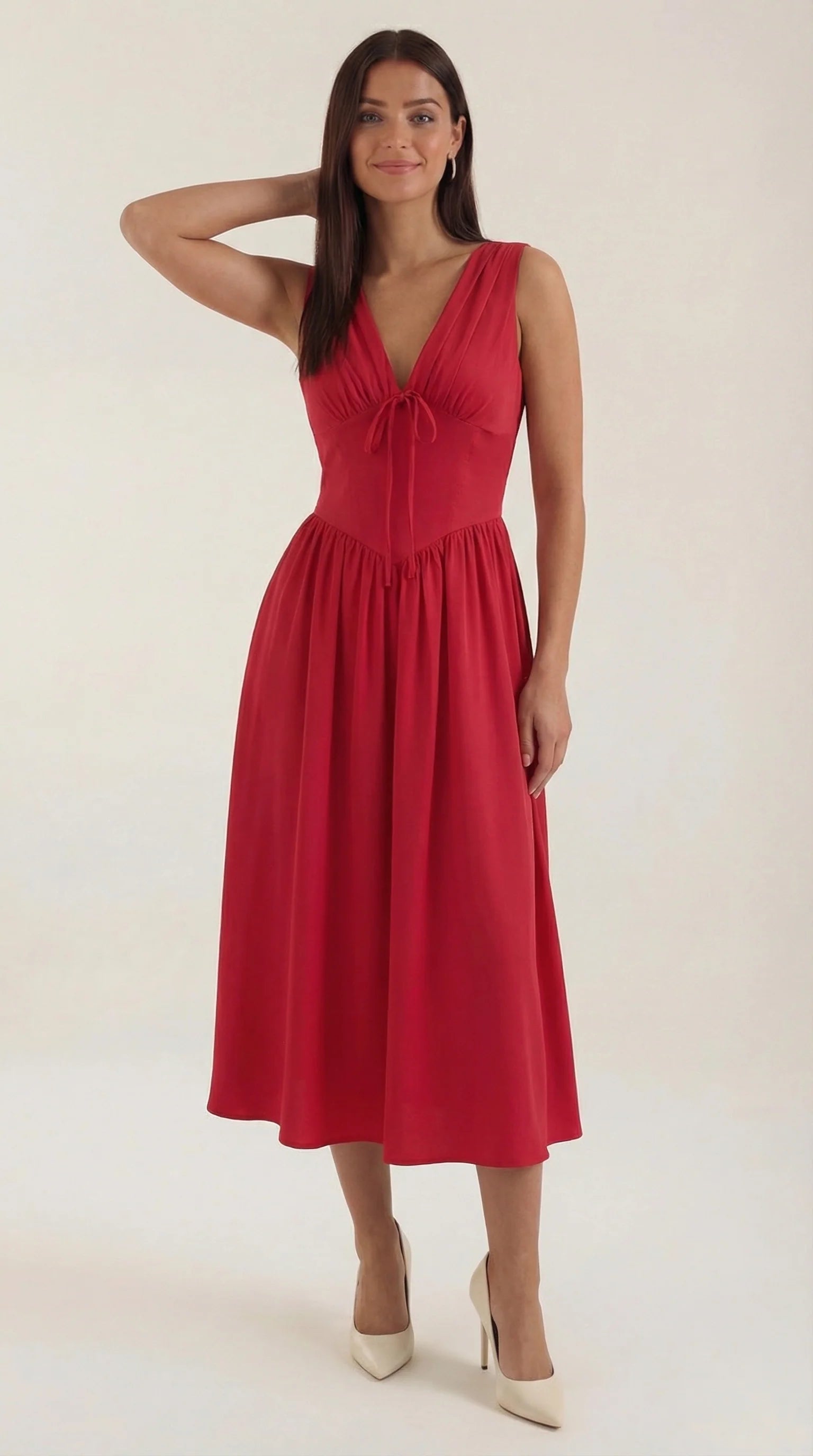 Robe mi-longue d'été corset pour femme