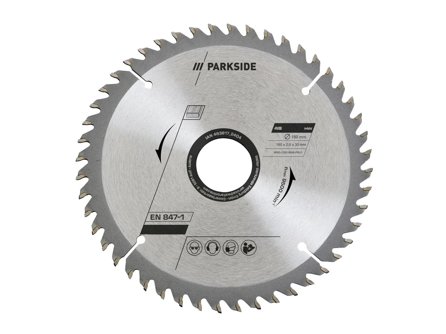 PARKSIDE Lame de scie circulaire, 160 mm, 24 dents, 42 dents, 48 dents