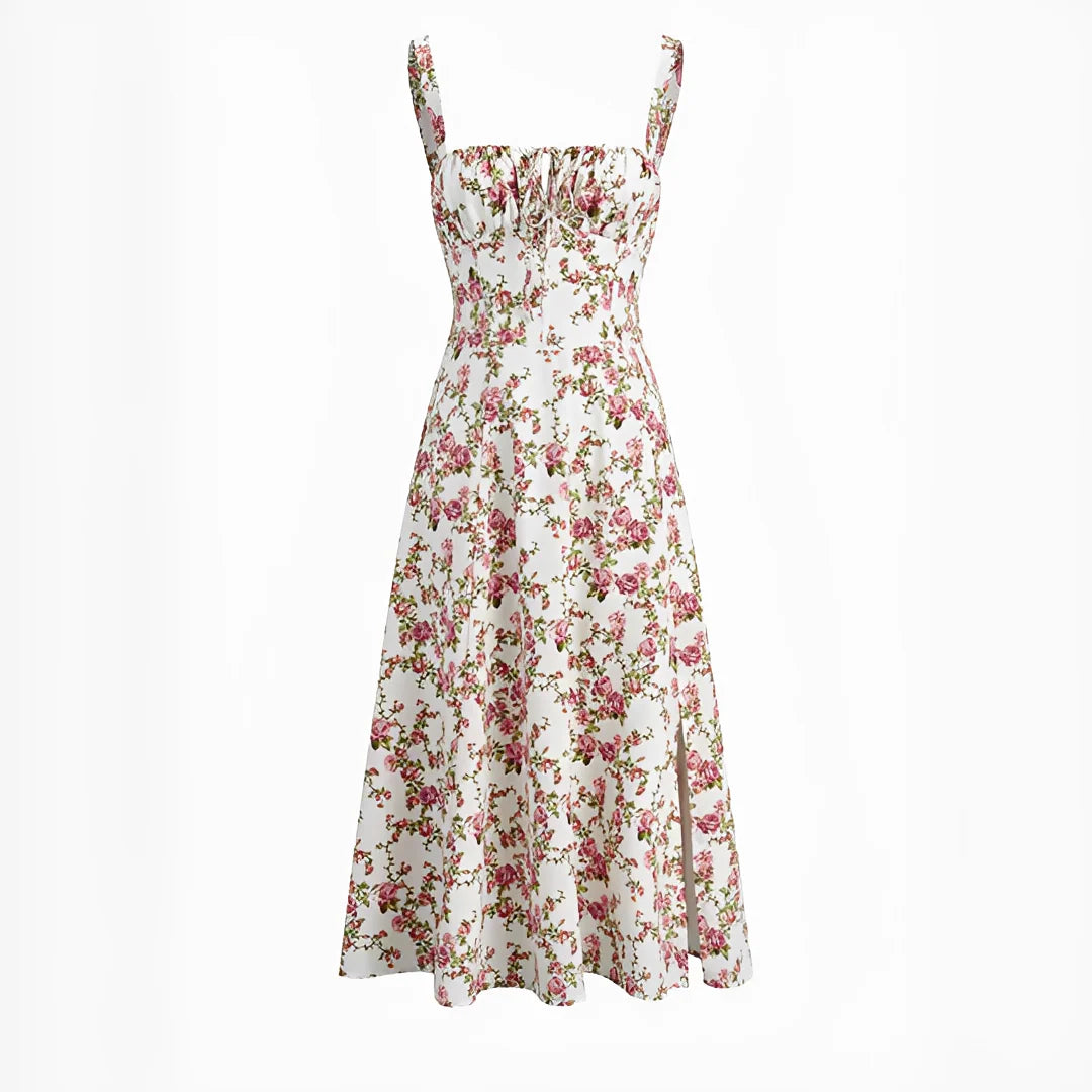 Quinny - Robe fleurie mi-longue