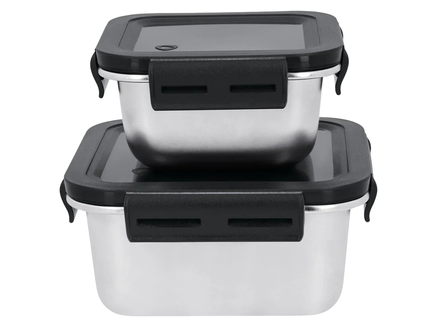 SILVERCREST Set de 2 botes de conservation en acier inoxydable