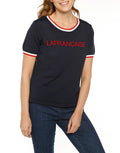 T-shirt femme en laine mérinos bleu marine