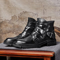 Bottes pour hommes marron unies avec lacets - Modèle Pierre