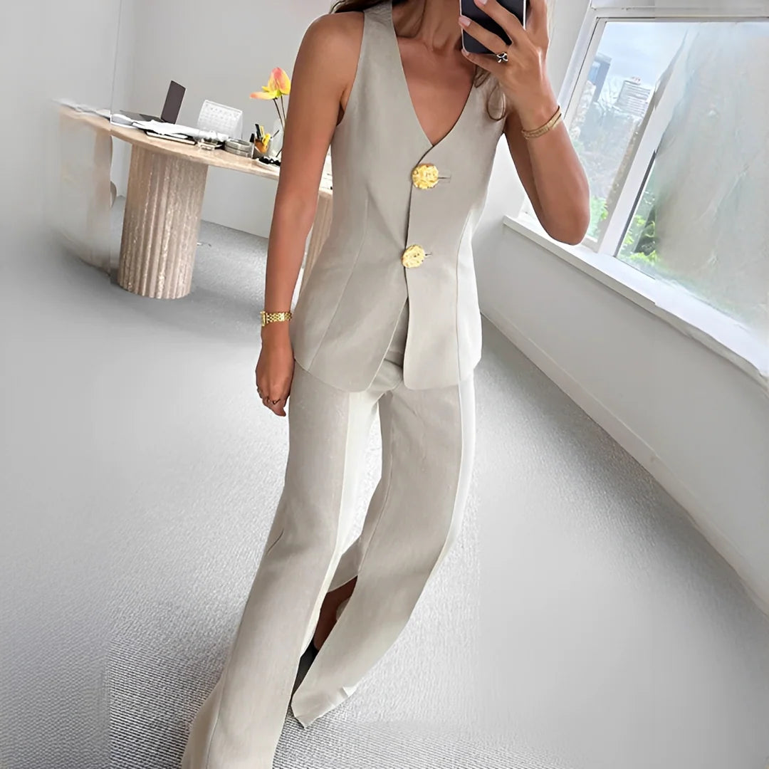 Verna - Ensemble décontracté avec haut sans manches et pantalon