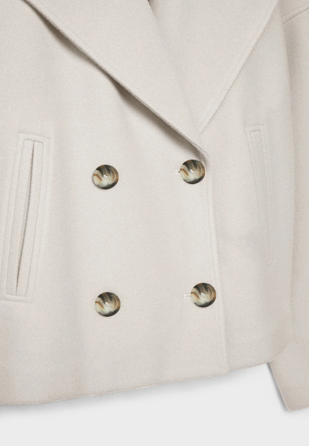 Veste courte chic à double boutonnage