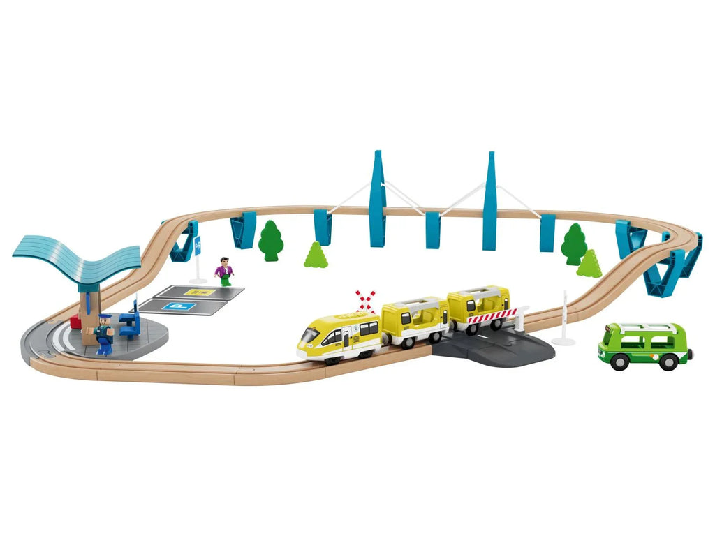 Playtive Set de chemin de train en bois