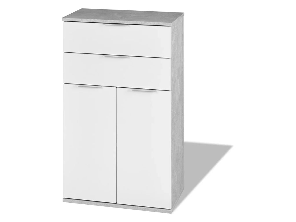 LIVARNO home Meuble bas, 57,6 x 94,8 x 32,9 cm, blanc/imitation bton